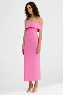 Significant Other - QUINN ONE SHOULDER DRESS (POP PINK)