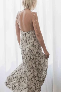 SOLEILUNA - Silk Annalise Midi Dress (Vintage Bloom)