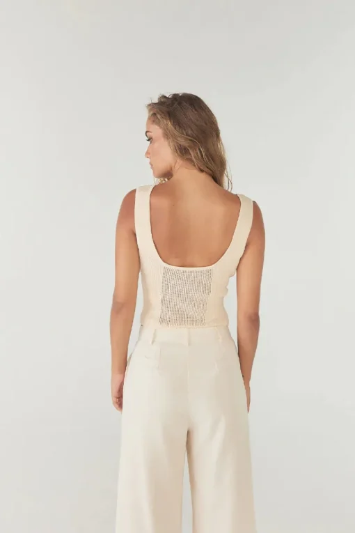 Women Sovere Studio SOVER / STUDIO - Intrepid Knit Top (Almond) FINAL SALE