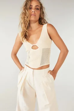 Women Sovere Studio SOVER / STUDIO - Intrepid Knit Top (Almond) FINAL SALE