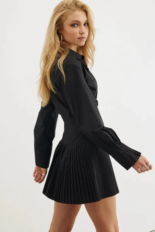 Sovere Studio SOVERE - OZ WRAP SHIRT DRESS (BLACK)