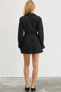 Sovere Studio SOVERE - OZ WRAP SHIRT DRESS (BLACK)