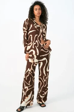 Women Sovere Studio SOVERE / STUDIO - TIDAL LONG SLEEVE SHIRT (BITTER CHOCOLATE)