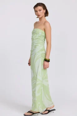 Sovere Studio SOVERE / STUDIO - FLORA STRAPLESS DRESS (ALOE)