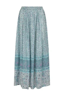 Women Spell AND GYPSY COLLECTIVE - LITTLE BIRD MAXI SKIRT (SKY)