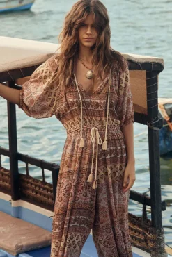 Women Spell AND THE GYPSY COLLECTIVE - LOVERS BEACH JUMPSUIT (MAUVE)