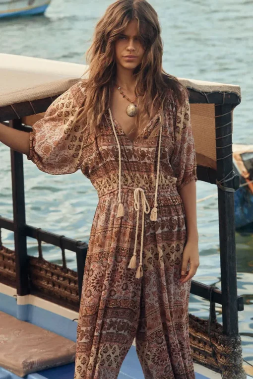 Women Spell AND THE GYPSY COLLECTIVE - LOVERS BEACH JUMPSUIT (MAUVE)