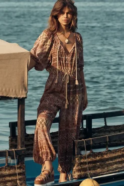 Women Spell AND THE GYPSY COLLECTIVE - LOVERS BEACH JUMPSUIT (MAUVE)