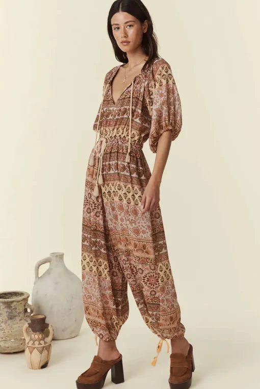 Women Spell AND THE GYPSY COLLECTIVE - LOVERS BEACH JUMPSUIT (MAUVE)