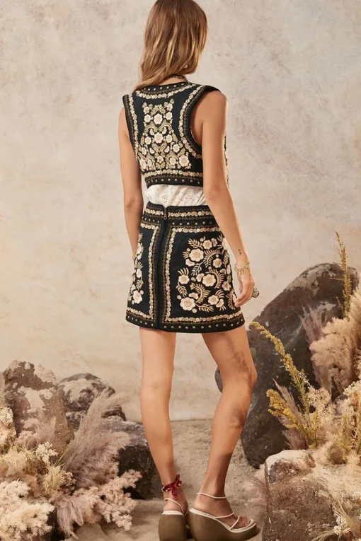 Spell AND THE GYPSY COLLECTIVE - REMI MINI SKIRT (MIDNIGHT)