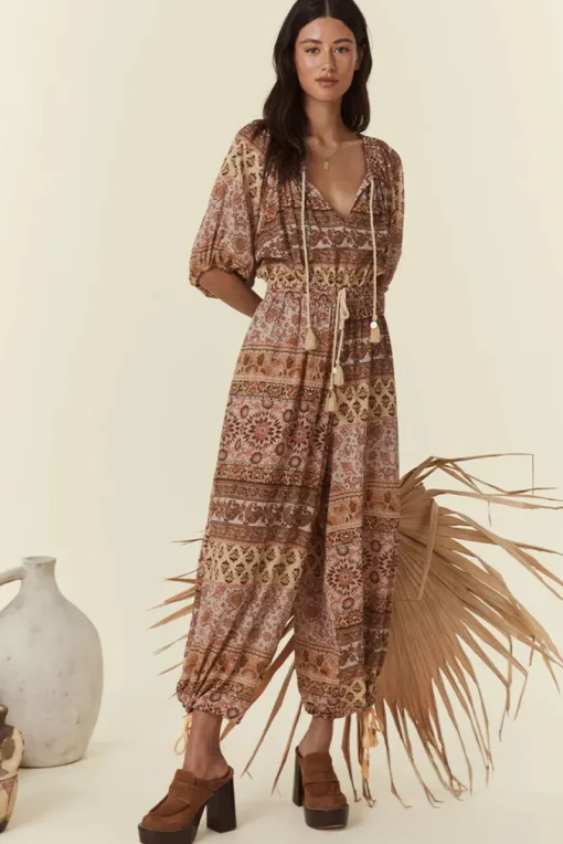 Women Spell AND THE GYPSY COLLECTIVE - LOVERS BEACH JUMPSUIT (MAUVE)
