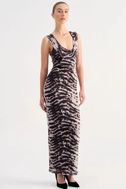 Suboo - ALEXIS COWL NECK MAXI DRESS (ANIMAL)