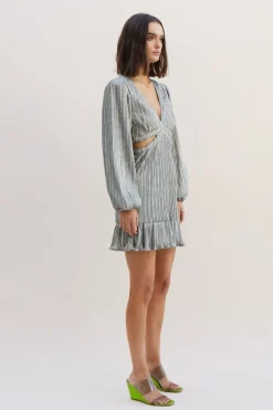Suboo - Ana Balloon Sleeve Mini Dress (Silver)