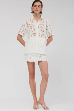 Women Suboo - FLORENCE LACE SHIRT (WHITE)