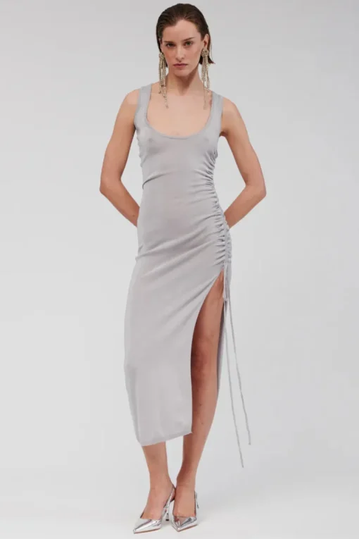 Suboo - IBIZA SCOOP NECK MAXI DRESS (SILVER)