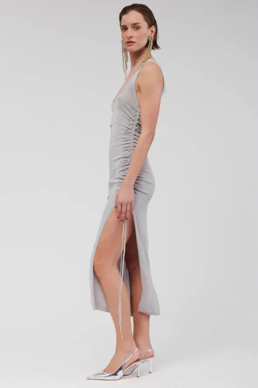 Suboo - IBIZA SCOOP NECK MAXI DRESS (SILVER)