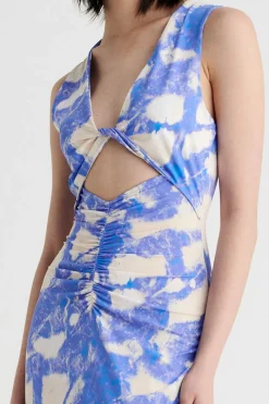Suboo - MARBLE SLEEVELESS REVERSIBLE TWIST FRONT MAXI DRESS