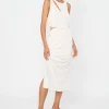 Suboo - The Liz Rouched Tank Midi Dress (Cream)