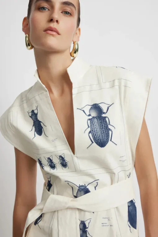 SUNSET LOVER - BOWSHALL COLUMN DRESS (BEETLE PRINT)