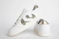Women Superga - 2843 Club S Comfort Leather Glitter (White Platinum)