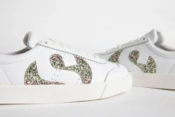 Women Superga - 2843 Club S Comfort Leather Glitter (White Platinum)