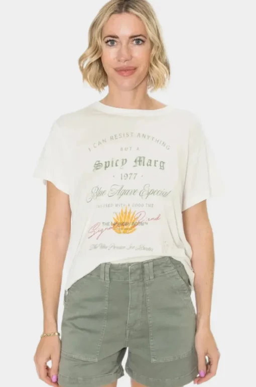 The Laundry Room - CAN"T RESIST SPICY MARG TEE (WHITE)