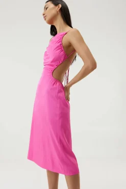 Third Form - Drawn Out Midi Dress (Lipstick)